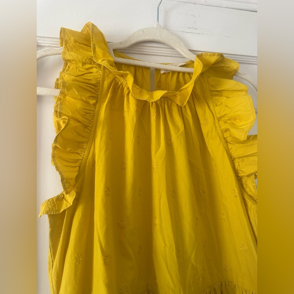 Ulla Johnson Yellow Ruffled High-Low Dress - Picture 5 of 10